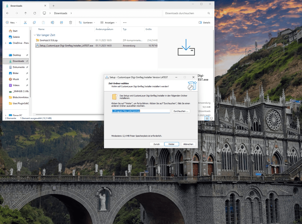 SimHub-Ordner auswählen